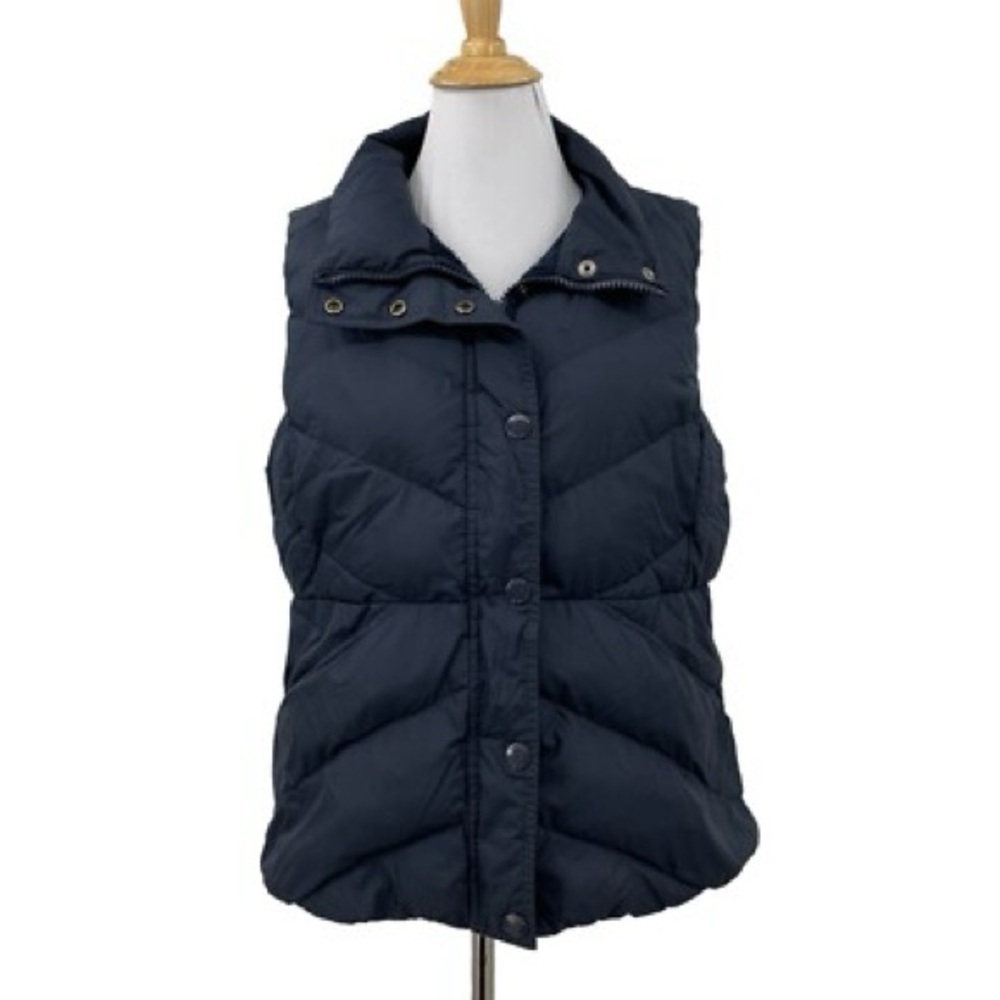 J. Crew Sherpa Navy Quilted Vest women’s size Small Down Filled